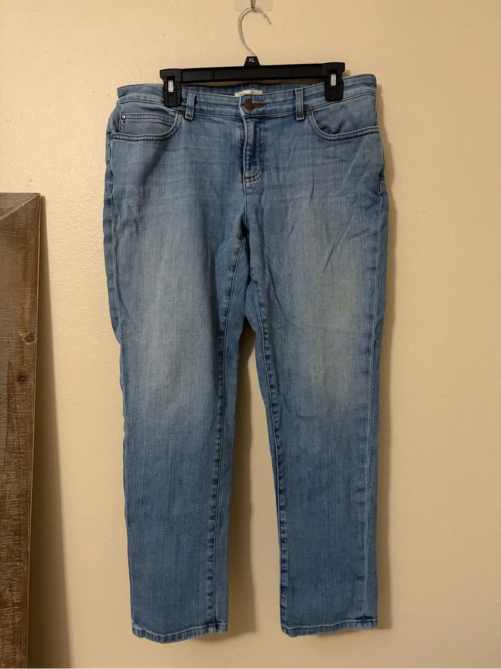 Eileen Fisher Light Blue Cropped Straight-Leg Jeans